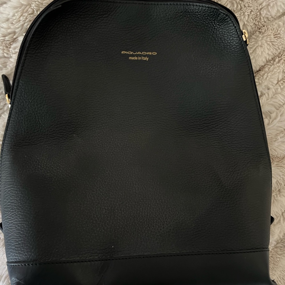 Black Leather women’s  backpack